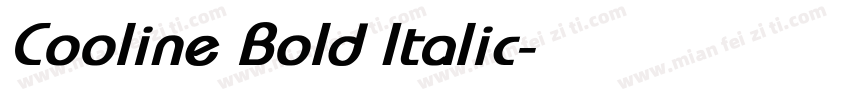 Cooline Bold Italic字体转换
